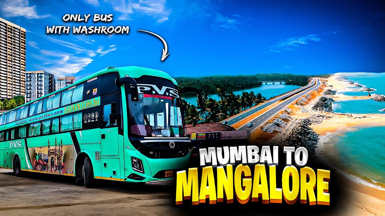Mumbai to Mangalore by PVS AC Sleeper | Only Bus with Washroom🚽  | 21 Hrs Journey #Ash2travel