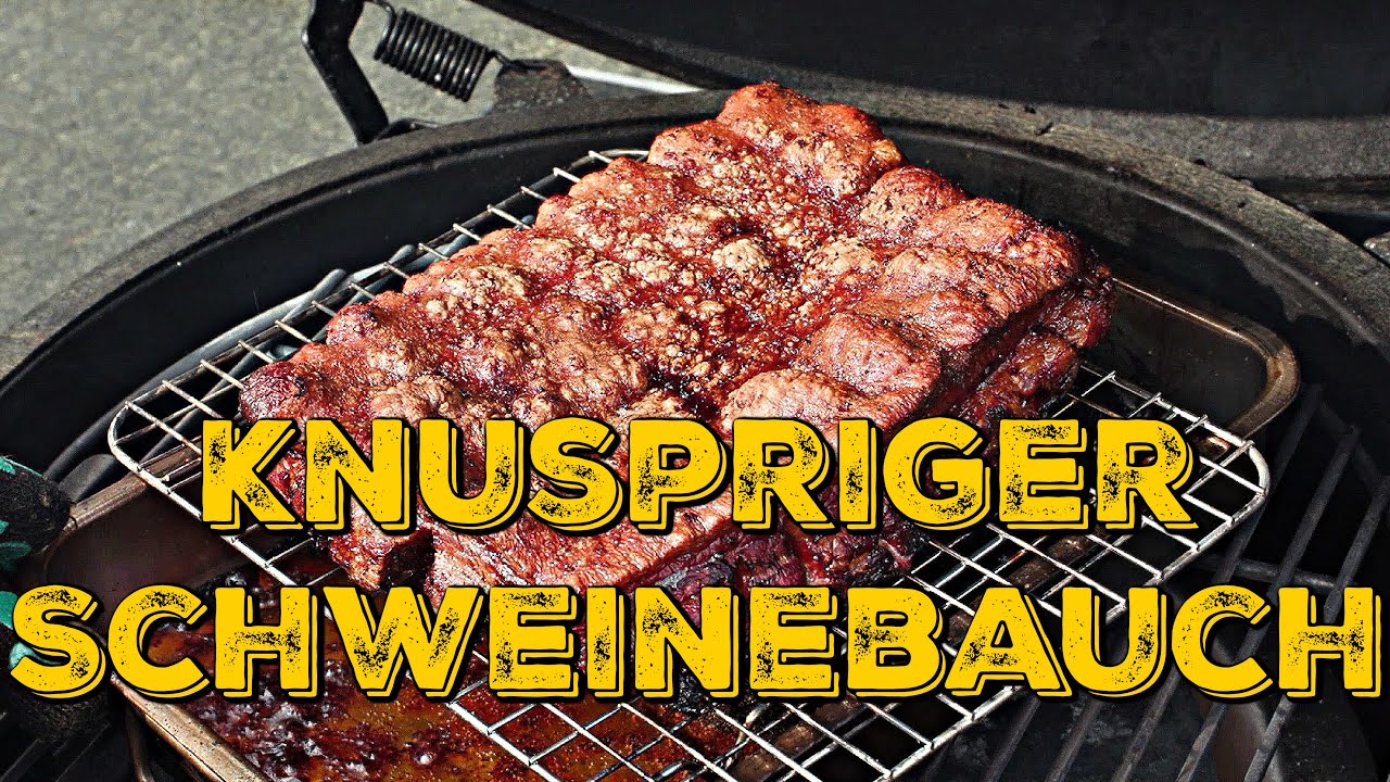 KNUSPRIGER SCHWEINEBAUCH VOM GRILL - Hier kracht es gewaltig!