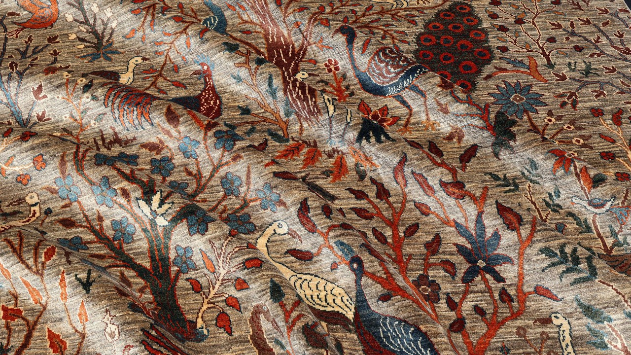 7x10 Warm Taupe Gabbeh Area Rug &ndash; Garden of Heaven Design