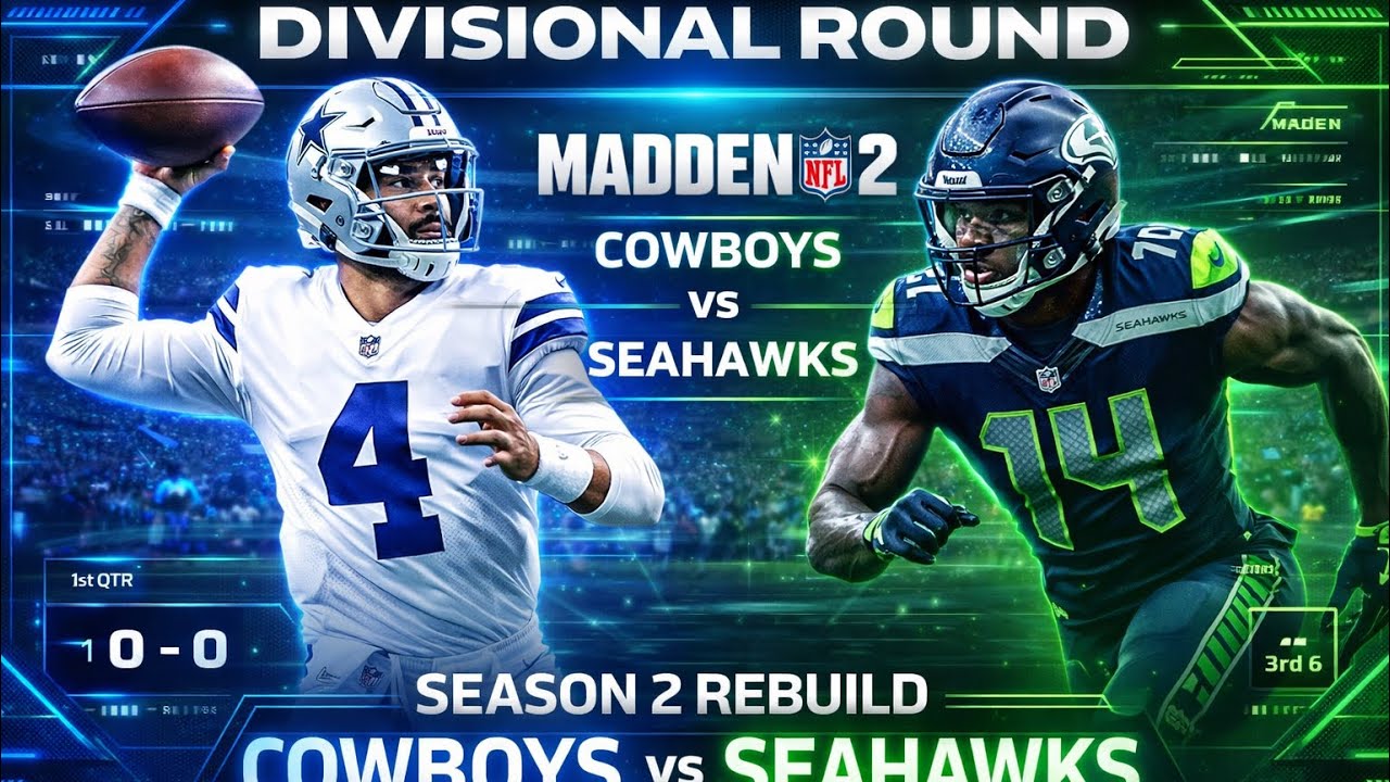 DIVISIONAL ROUND SHOWDOWN 🔥 Cowboys vs Seahawks | Madden 26 Season 2 Rebuild (Part 1)