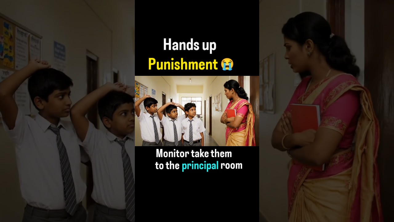 Hands Up punishment 😂😭😒 #schoollife #classroomfun #schoolteacher #class #class10 #class12