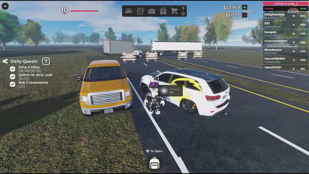 Roblox Spinning srt In a car meet.