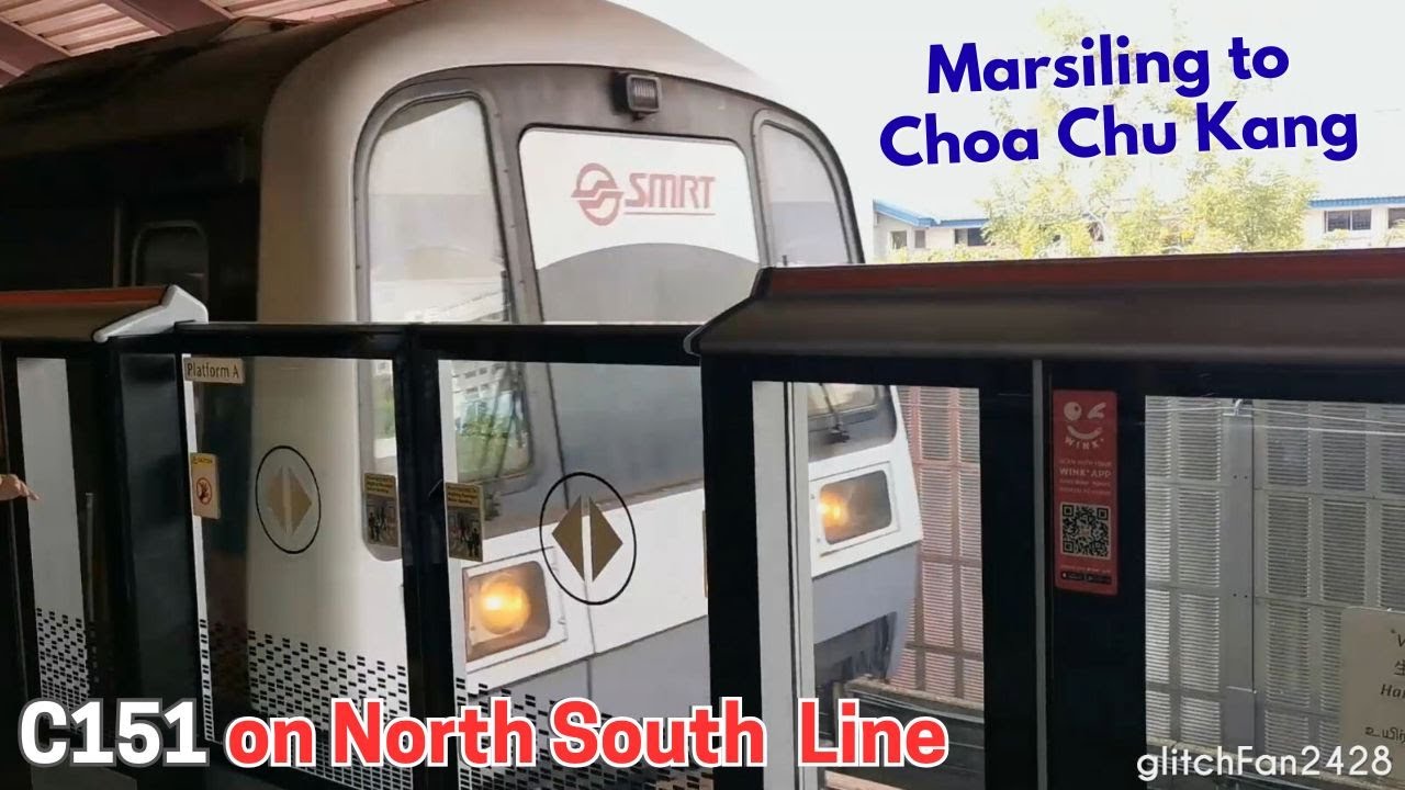 [SMRT](Retired) Set 089/090 from NS8 Marsiling to NS4 Choa Chu Kang - Kawasaki Heavy Industries C151