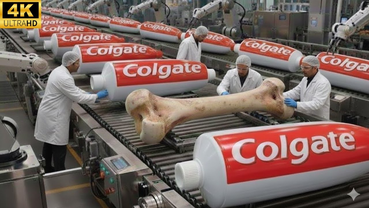 Modern Toothpaste Factory: Made from Animal Bones Revealed