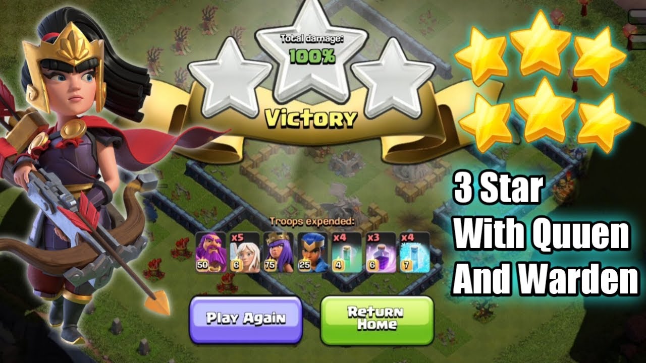 3 Star Hog mountain Challenge With Quuen, Warden And Rc|Hog Mountain Challenge Completed With Heroes