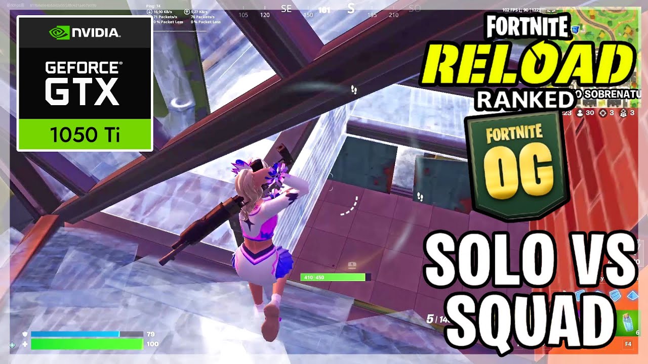Fortnite Reload | Ranked Solo vs Squad | [GTX 1050 Ti] 144 Hz Gameplay 🔥