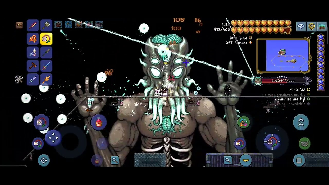 beating moonlord with the flower pow #terraria