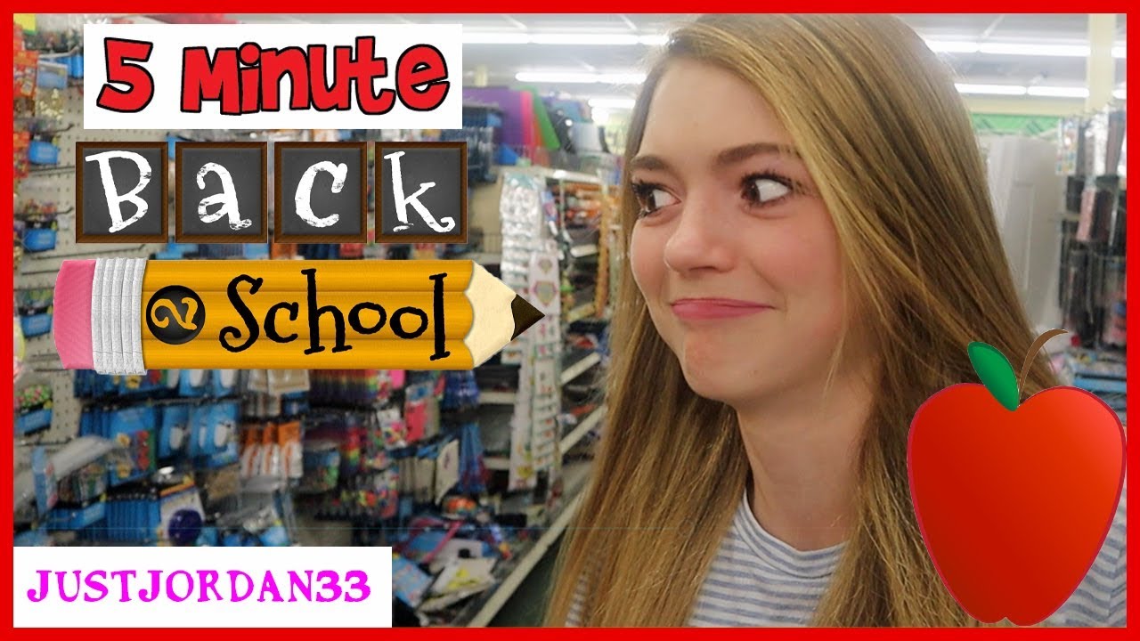 5 MiNUTE Dollar Store BACK TO SCHOOL Challenge / JustJordan33