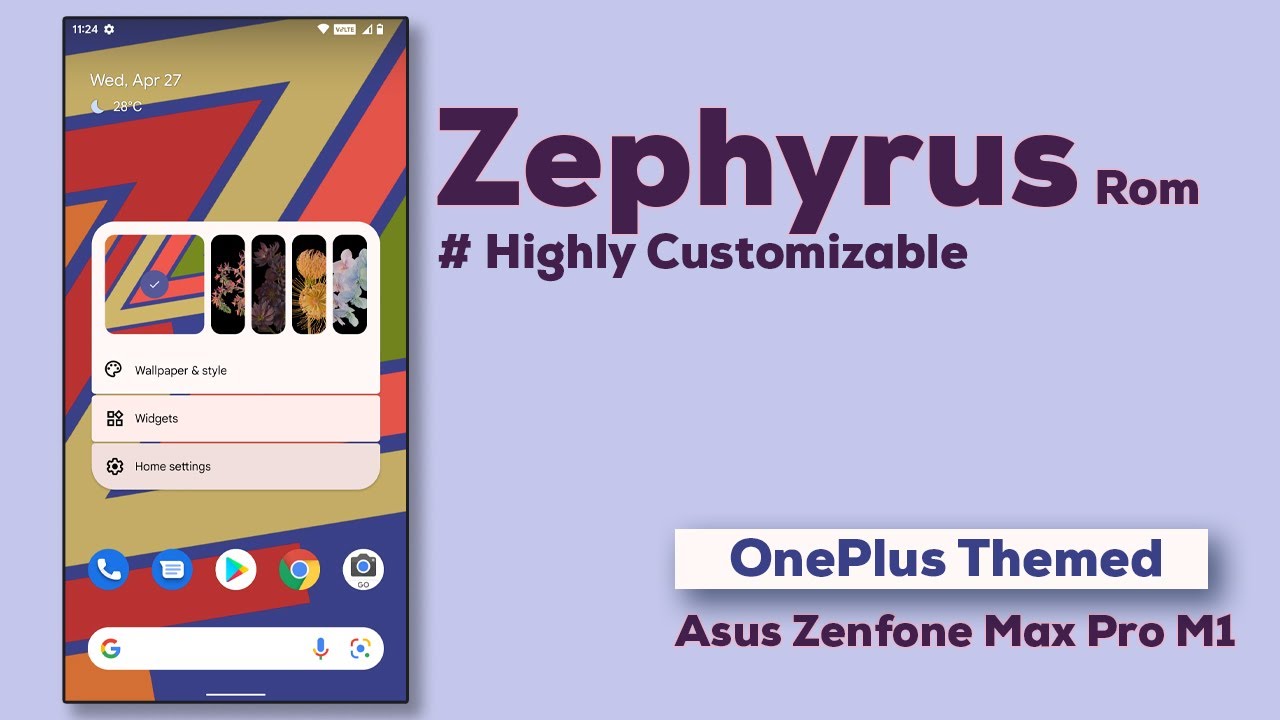 Project -Zephyrus Rom for Asus Zenfone Max Pro M1 || Android 12 || OnePlus like