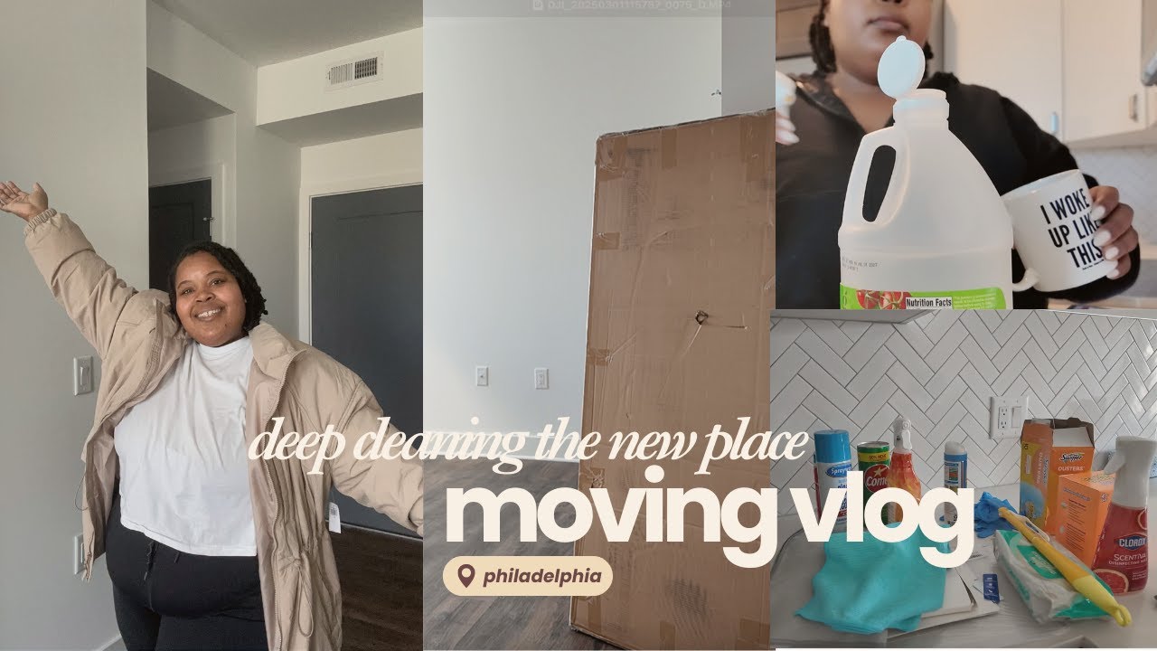 Deep cleaning the new apartment & getting ready to move in 📦│2025 Moving Vlog