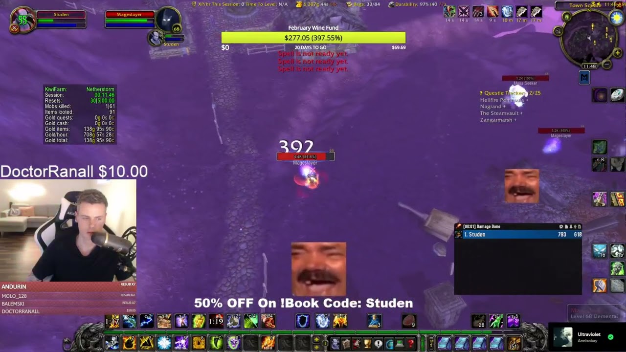 650g in 1 hour TBC Anniversary Goldfarm