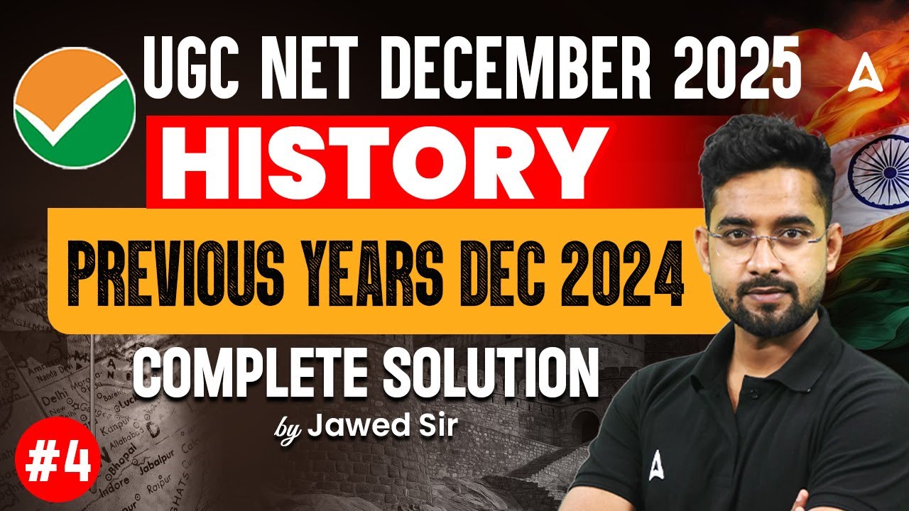 UGC NET History | UGC NET History Previous Question Papers With Answers Dec 2024 By Jawed Sir