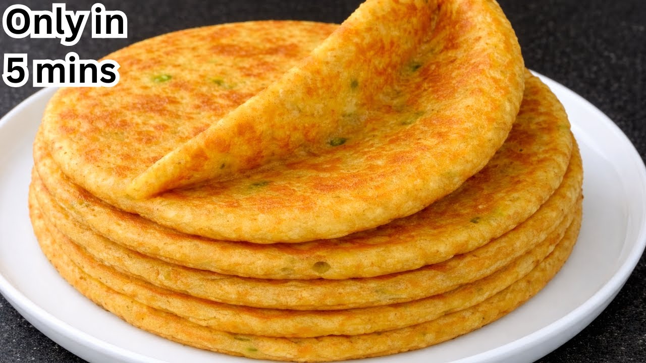 जब रोटी सब्जी बनाने का मन न करे तो 5 मिनट में दो चीज़ों से ये बनालो| healthy Breakfast recipe|Nasht