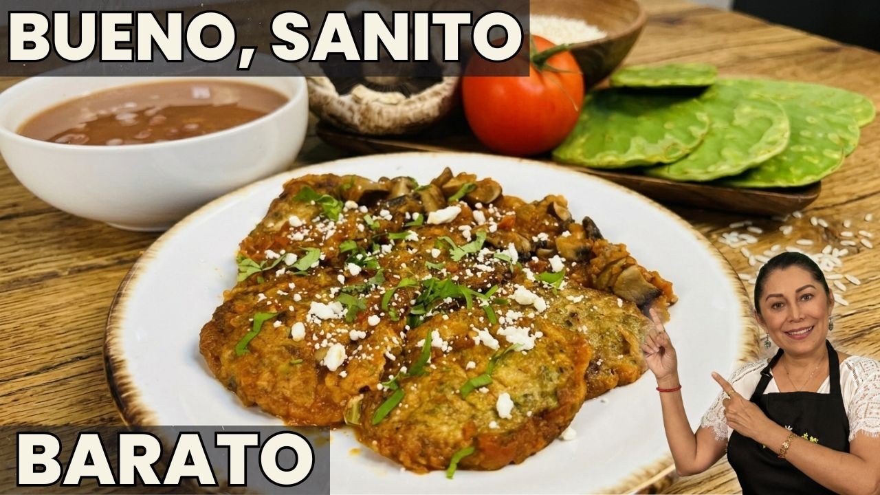 ALMUERZO, CENA O LUNCH. Tortitas de Nopal y Atun en Caldillo. Ayuda a Bajar Peso, Azúcar, Menopausia