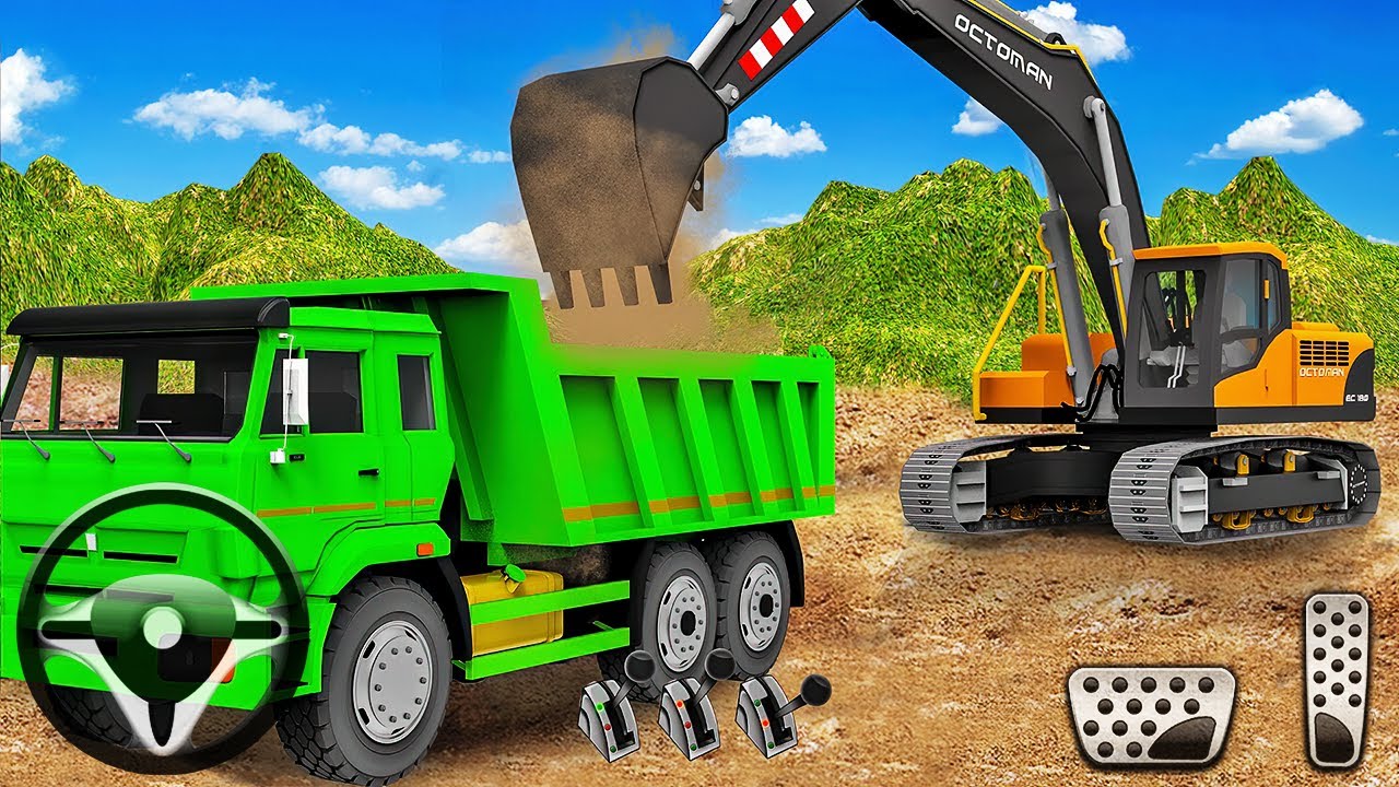 Sand Excavator Truck Driving Simulator - Construction Vehicles Operator - Android Gameplay