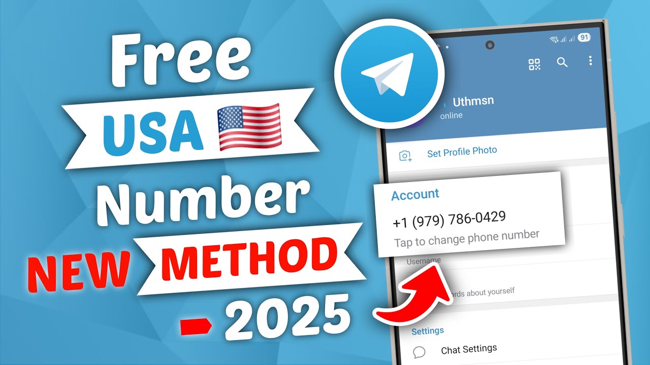 How To Get FREE USA 🇺🇸 Number for Telegram Verification 2025