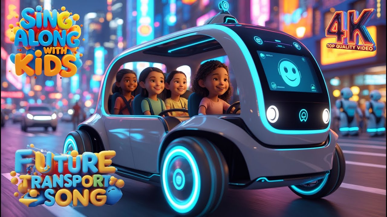 🚌🚗🏍️Future transport song | Improve kids imagination | Nursery rhythm | Sing along with kids🚌