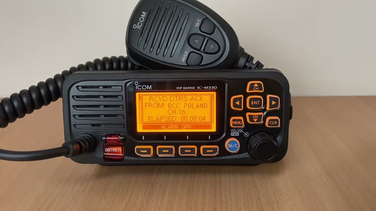 SP1B - Full DISTRESS & MAYDAY Marine Radio VHF  training GMDSS ICOM IC-M330