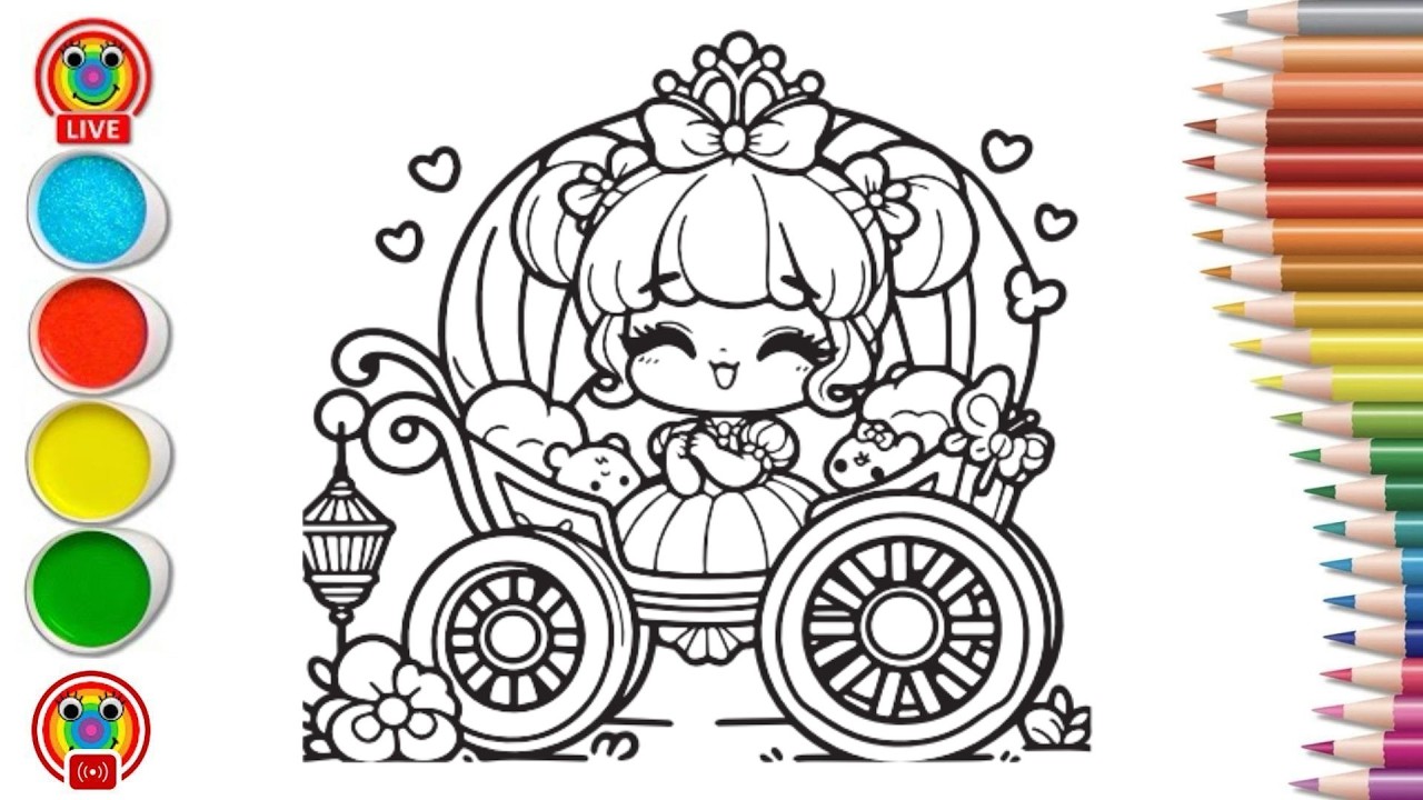 Cách tô màu búp bê xinh đẹp cho bé - How to Color Beautiful Doll Coloring pages for kids