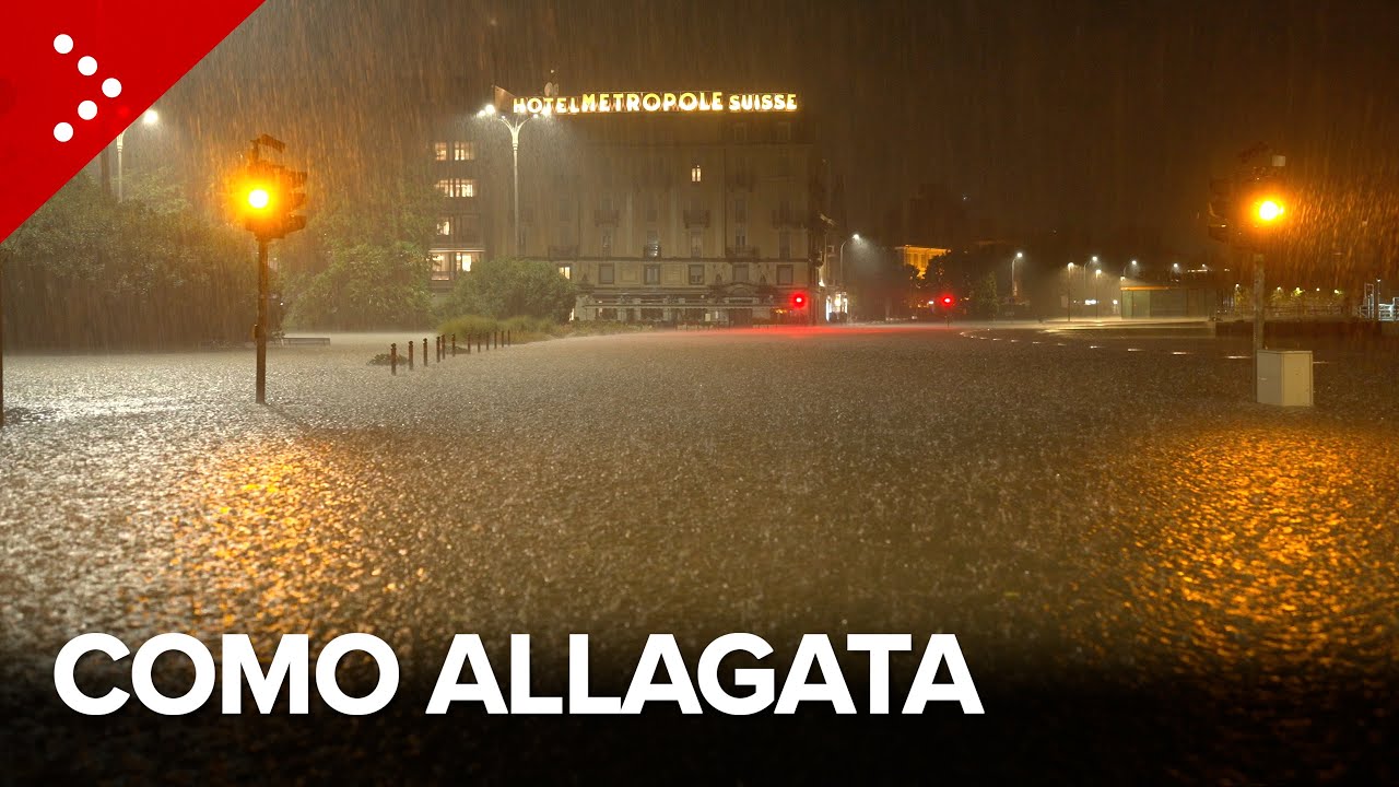 Como, emergenza maltempo nella notte. Allagato il lungolago, frane bloccano la Regina e la Lariana