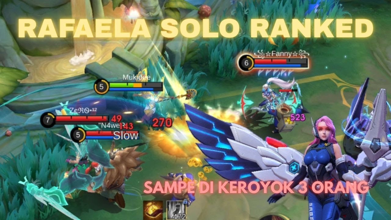 Rafaela Solo Ranked Sampe Dikeroyok 3 Orang Mobile Legends Gameplay