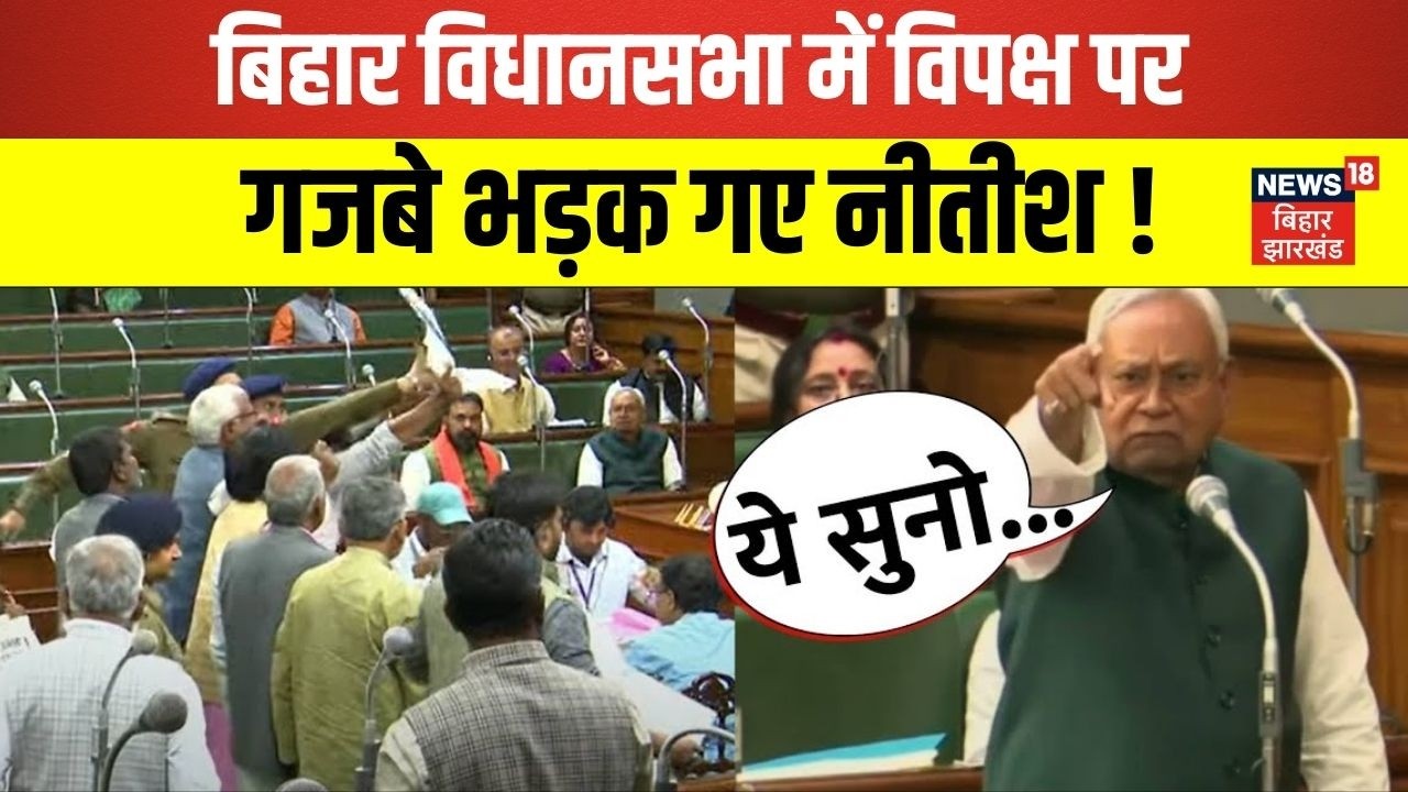 Bihar Assembly Ruckus : बिहार विधानसभा में विपक्ष पर गजबे भड़क गए नीतीश | Cm Nitish Kumar | News 18