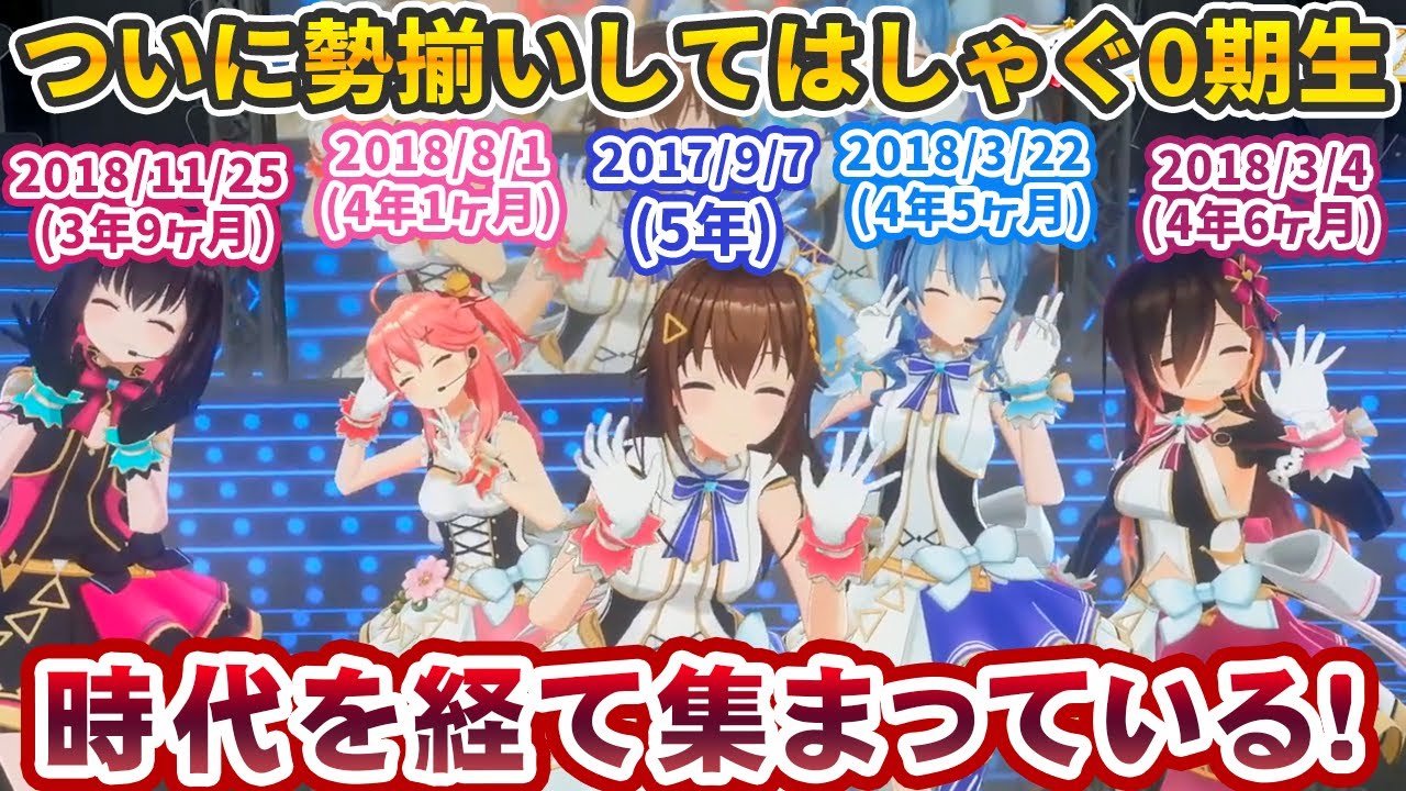 ときのそら5周年ライブでついに勢揃いし、大いにはしゃぐホロライブ0期生たち【ロボ子さん/星街すいせい/さくらみこ/AZKi/ホロライブ切り抜き】