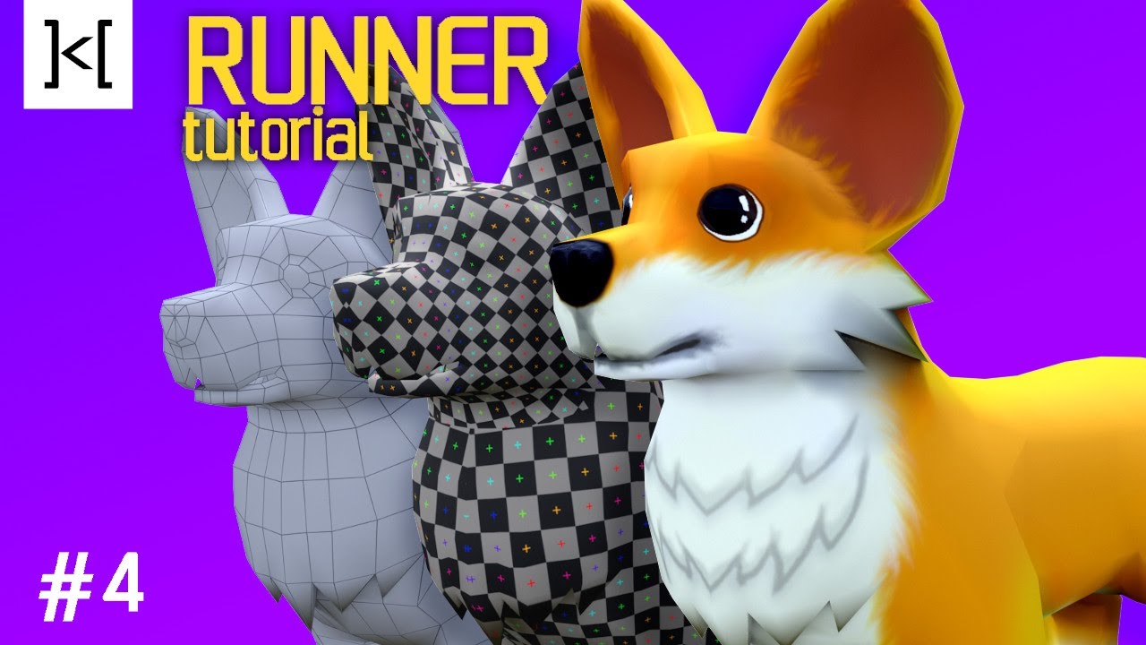 Пишем свой раннер (E04 Текстурирование / UV развертка) - 3D Character Tutorial Blender