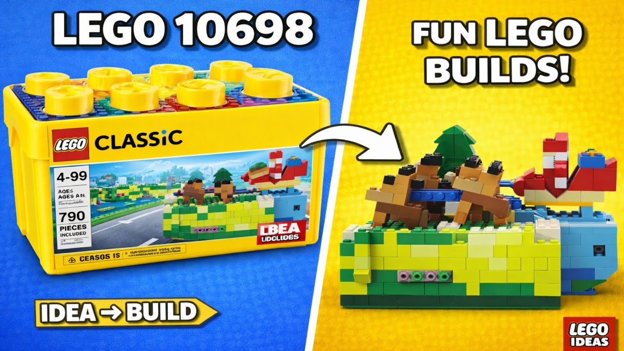 How to Build working Santa's Sleigh with Lego 10698. Lego 10698 ideas #thebrickzy