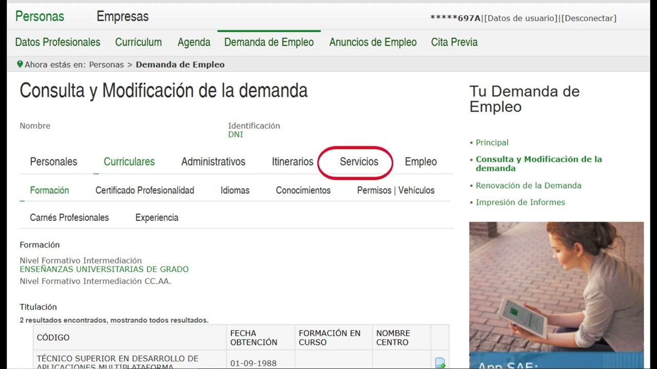 Consultar y modificar datos SAE