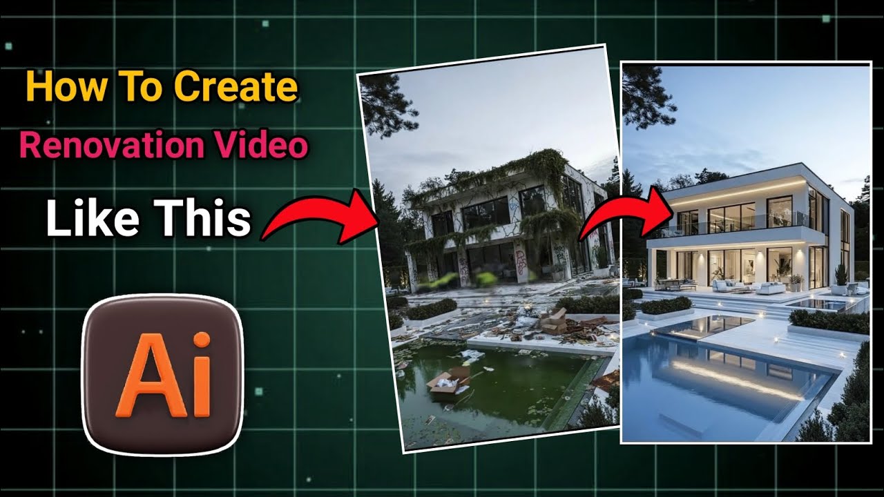 Ai house renovation video kaise banaye || trending ai renovation video editing || ai video editing 