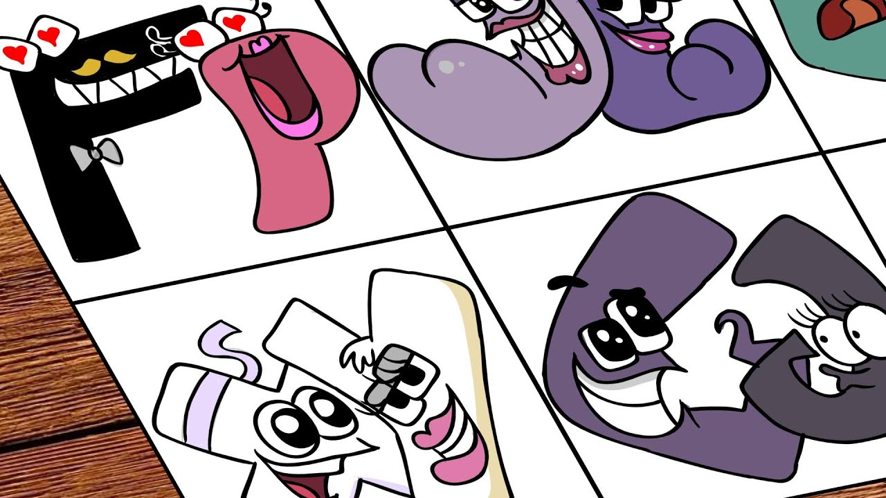 Drawing Alphabet lore Love Couples Funny 👍 @EasyLittleDrawings