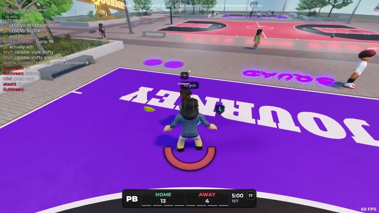Playing guhreen on stream in 2v2 court turning into almost clutched up one v one