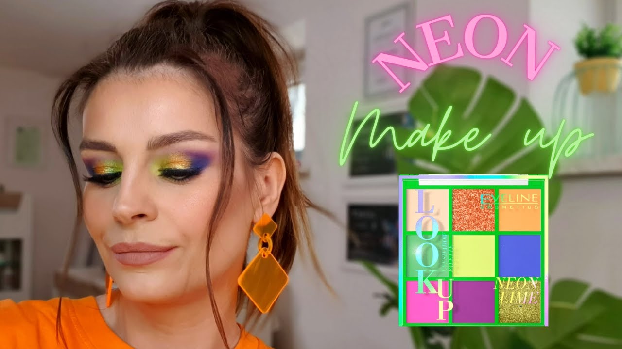 Eveline Cosmetics | NEON LIME| Makijaż neonowy| test podkładu Lirene | tutorial | makijaż kolorowy