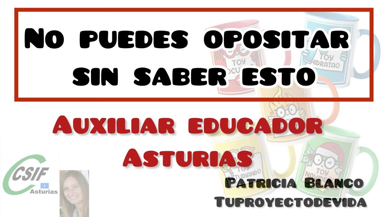 OPOSICIONES AUXILIAR EDUCADOR ASTURIAS 2024-2025