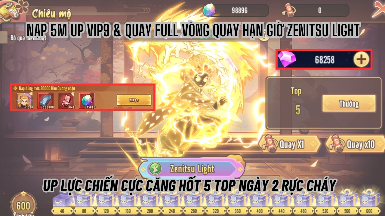 KHẾ ƯỚC DIỆT QUỶ #4 - Nạp 5m lên VIP9 & Up lực chiến cực khủng lụm hàng loạt top ngày 3 siêu cháy
