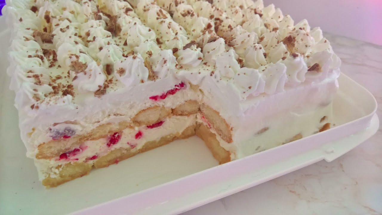 Torta sa malinama/Lagana letnja poslastica bez kuvanja i pecenja