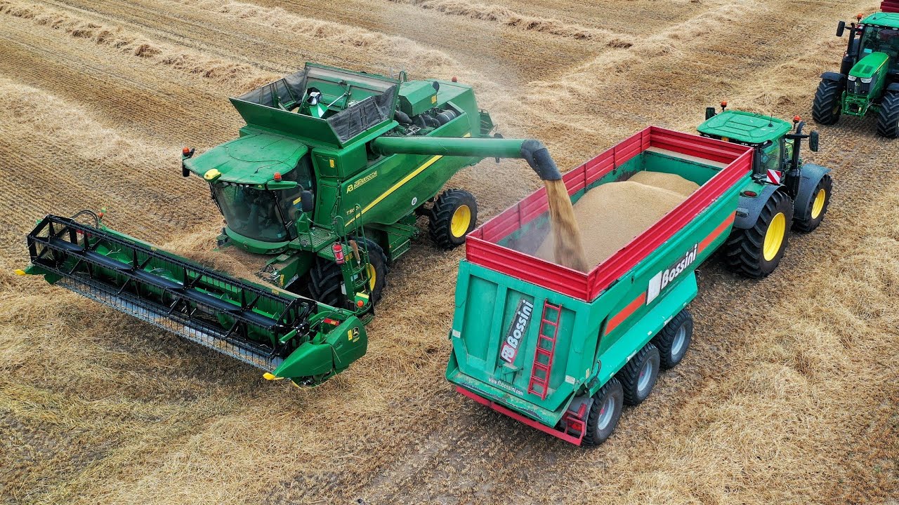 TREBBIATURA ORZO | John Deere T560i | 2x 6215r | Team Spagnoli