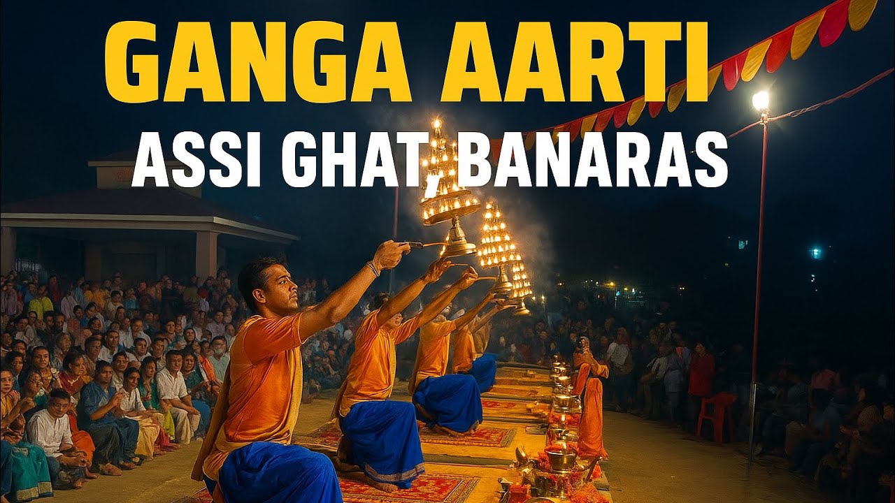 Ganga Aarti Varanasi Full Video | Assi Ghat Evening Aarti | Banaras Ganga Aarti Cinematic Video 4K
