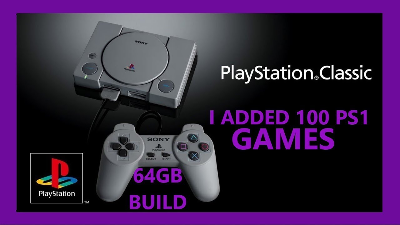 100 GAMES PS1 PS CLASSIC MINI MODDED HACKED 64GB BLEEMSYNC - RETRO PRO FRANK
