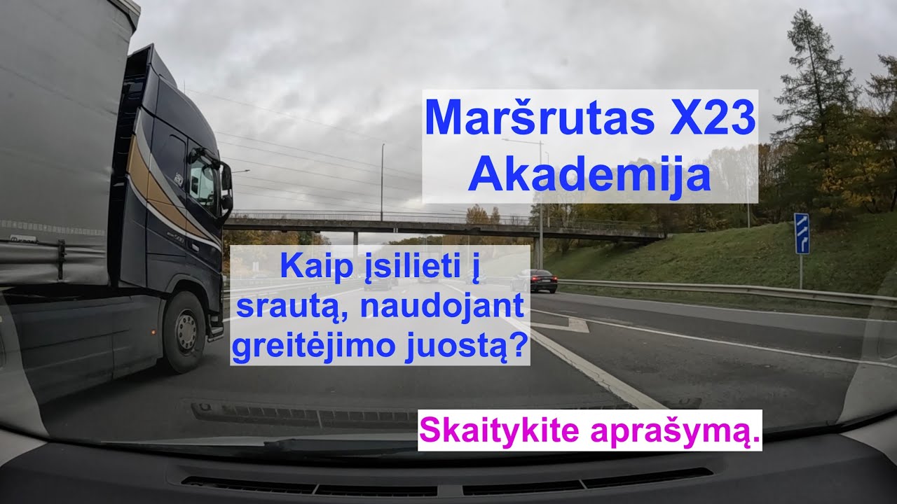 Maršrutas X23 Akademija.