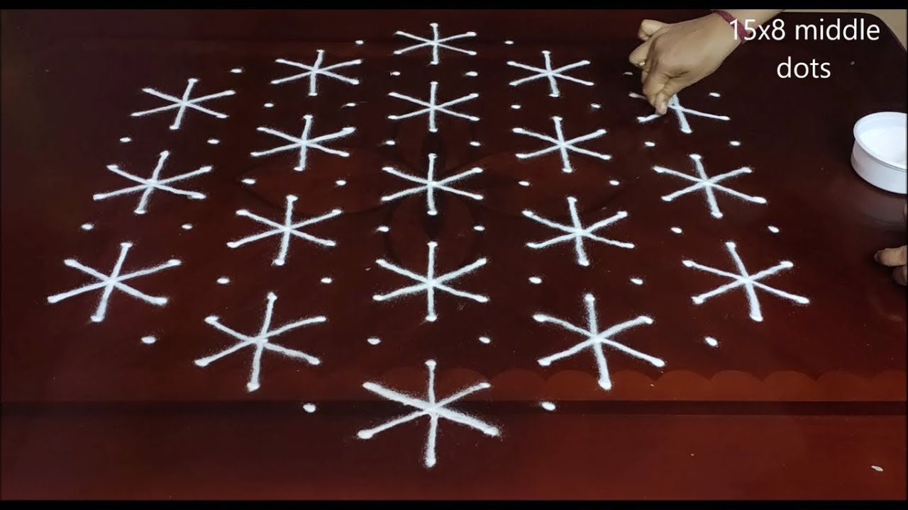 Dot Rangoli: 15 to 8रंगोलियां | रंगोली बनाना सिखाओ | रंगोली की आरती || टिपक्याची रांगोळी || T.M.