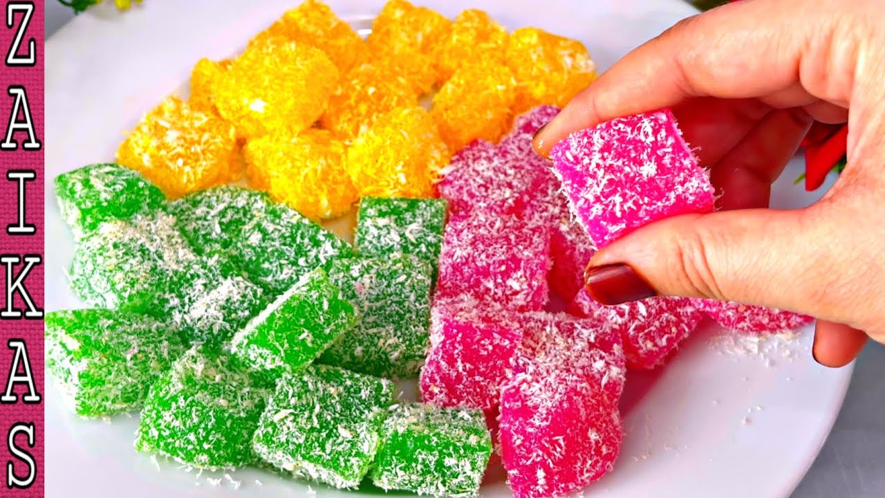 Gummy Candy Without Gelatin & Agar Agar | Homemade Jelly Candy | Jujubes Recipe, No China Grass🌹