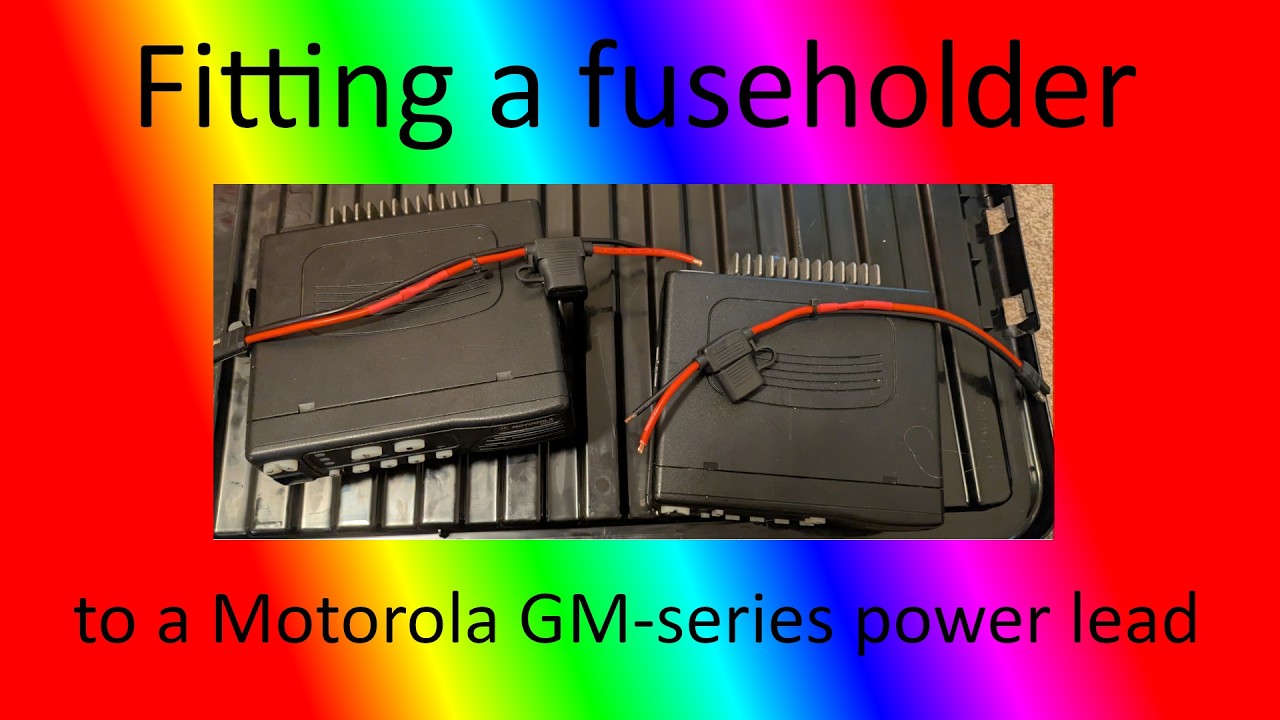 Fitting a fuseholder to a Motorola GM-series power lead