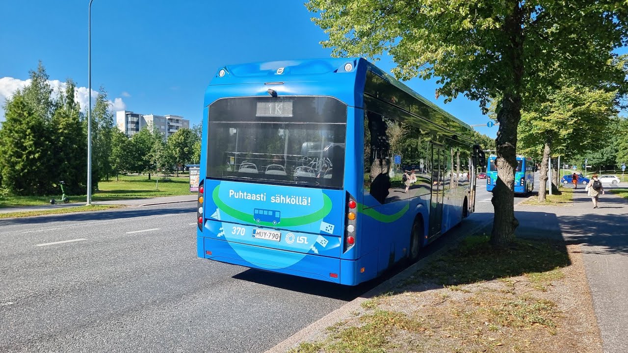 Koiviston Auto Lahti 370 Volvo 7900E B0E @ LSL bus line 1K in Lahti, Finland