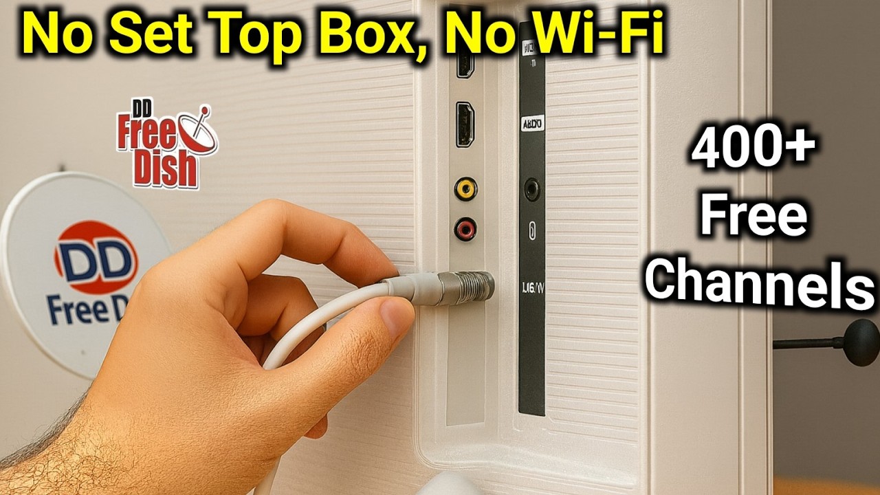 DD Free Dish Without Set Top Box | Direct LED TV Me Free Channels Kaise Dekhe (400+ Channels)