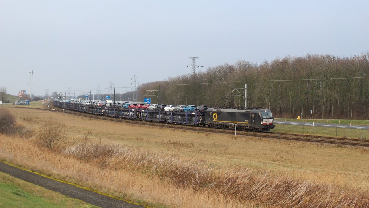 [uniek] ECCO Rail 193 628 komt met gefco autotrein naar het emplacement in sloehaven!