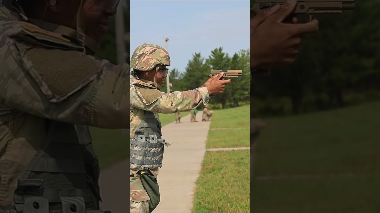 Quick Action by the US Army! M17 Pistol Shooting Drill #usarmy #training #shooting