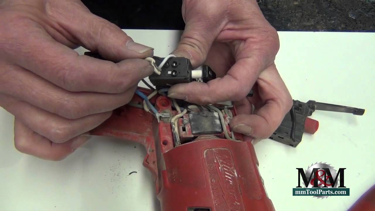 Milwaukee Drill - Put a new switch into an old drill.