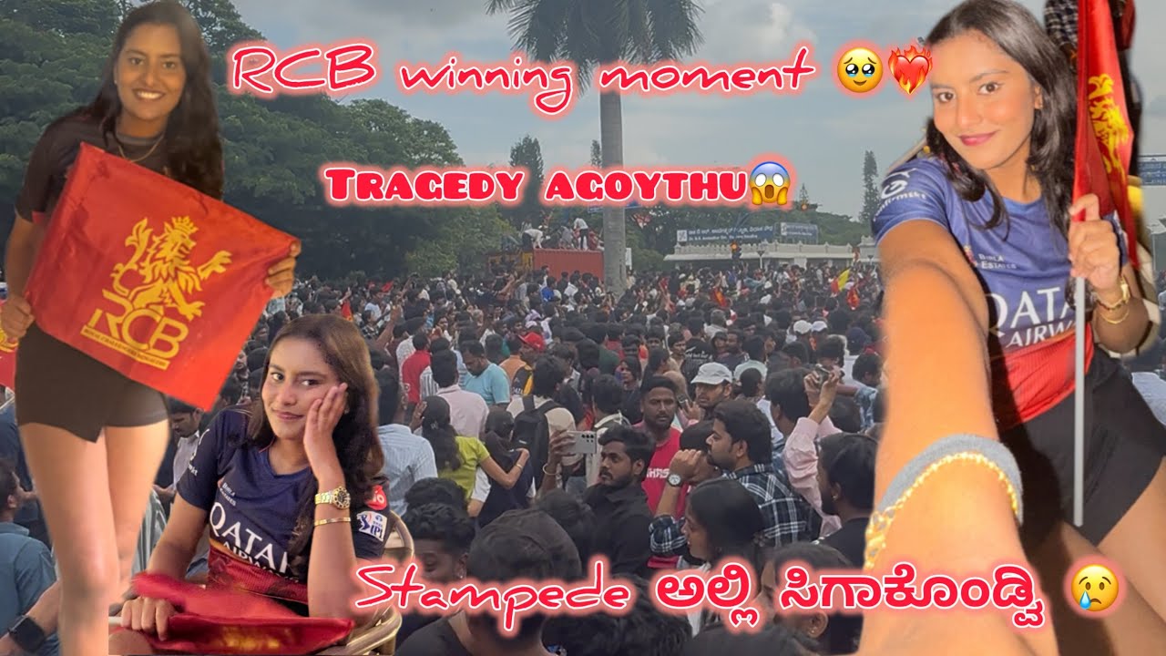 RCB match day ❤️ || stampede alli naavu sigakondidvi 🫡 || victor jothe tragedy Aythu 🥹